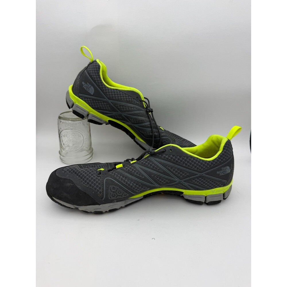 The North Face Vibram Trail Running Shoes Men's 11 Gray Volt Green Hiking